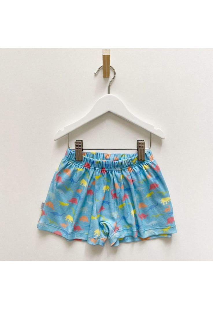 Pijama Eyy niño 2 piezas remera y short modelo dino celeste-2