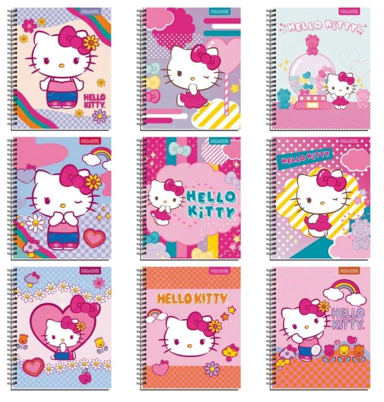 pack 10 cuadernos universitario HELLO KITTY-0