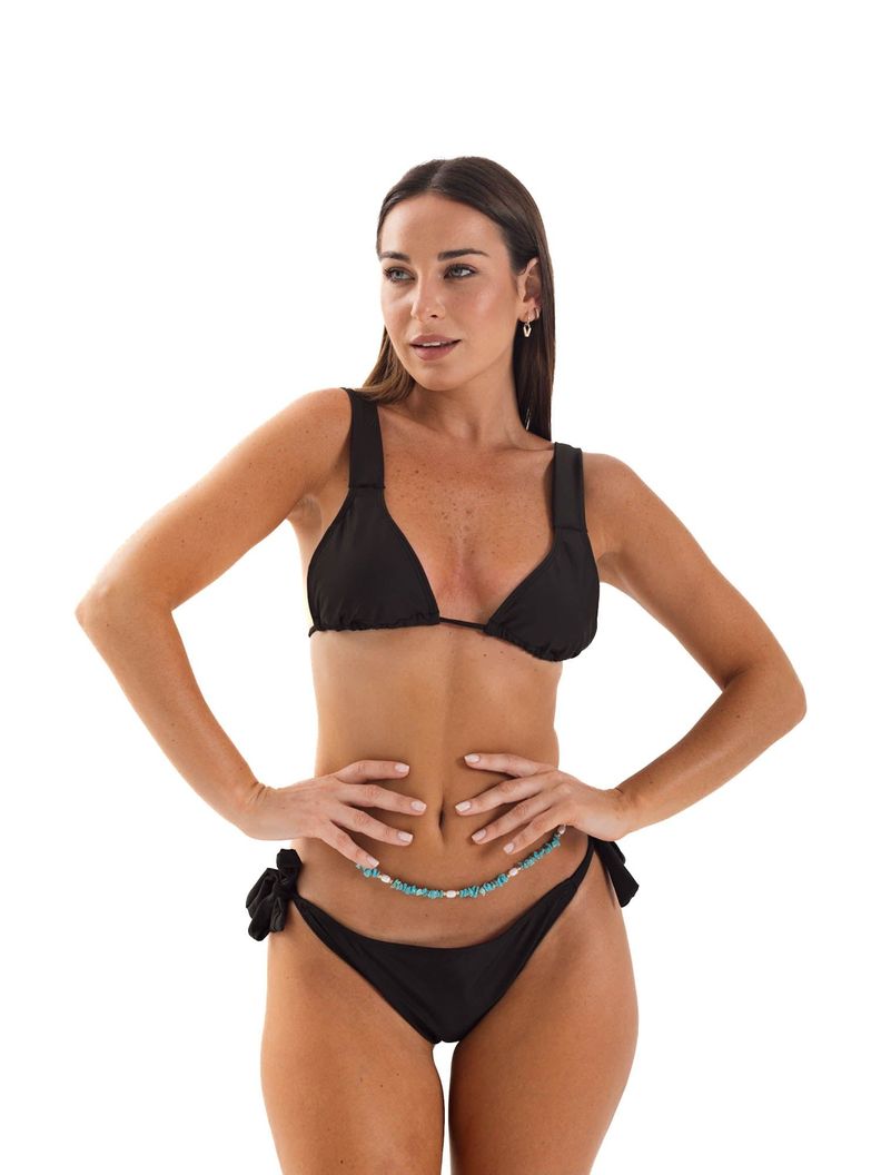 Daikiri Bikini Mujer Negro Liso Deportivo Vuelos Protección UV 50+-2