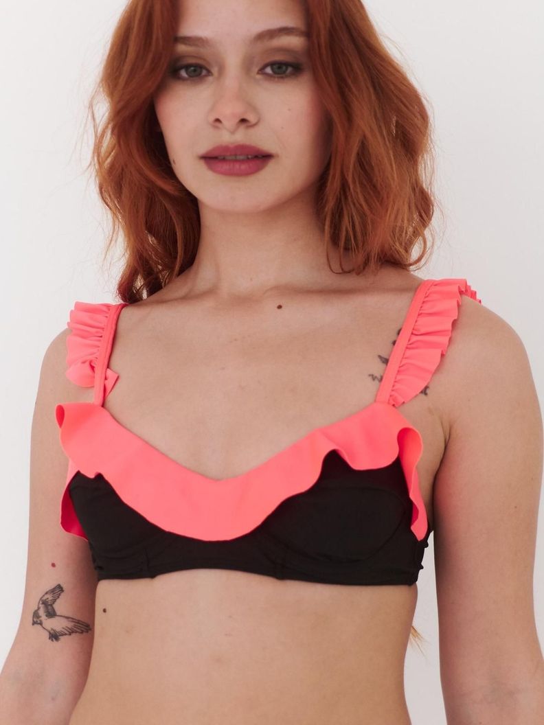 Top de Bikini Daikiri Mujer Horma Vuelos Negro Filtro UV50+
