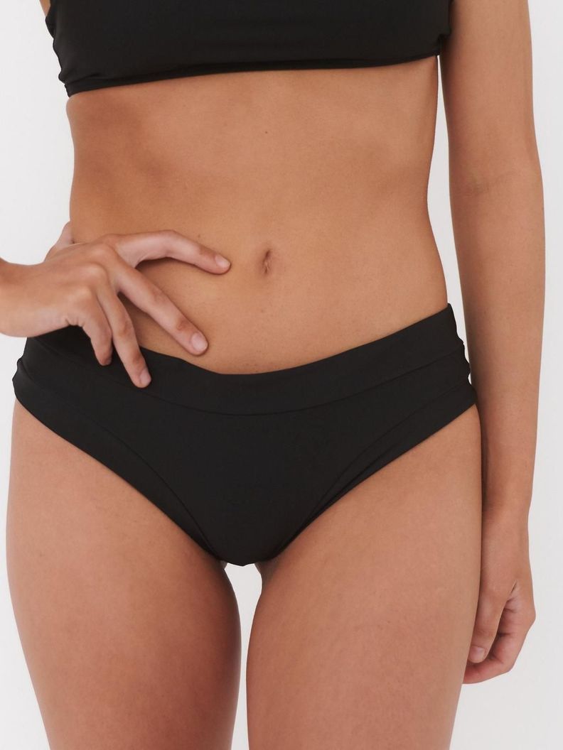Bottom de Bikini Daikiri Mujer Calzon Sin Costuras Negro Filtro UV50+