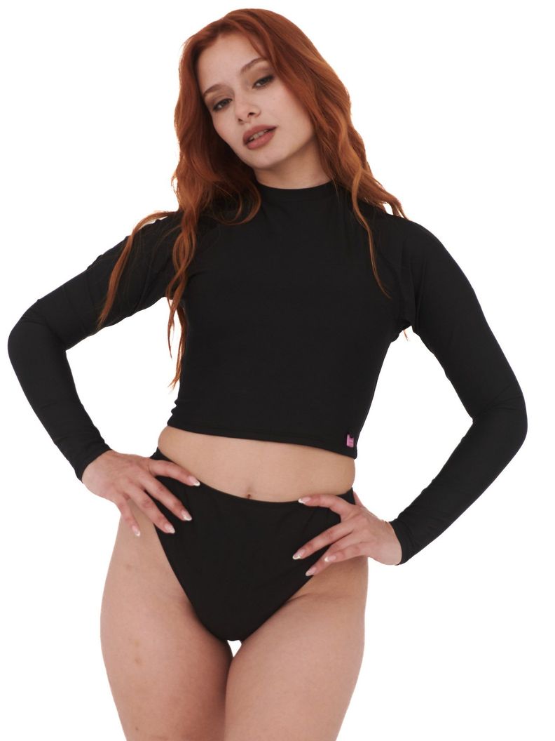 Daikiri Bikini Surf Mundaka Raglan Negro-4