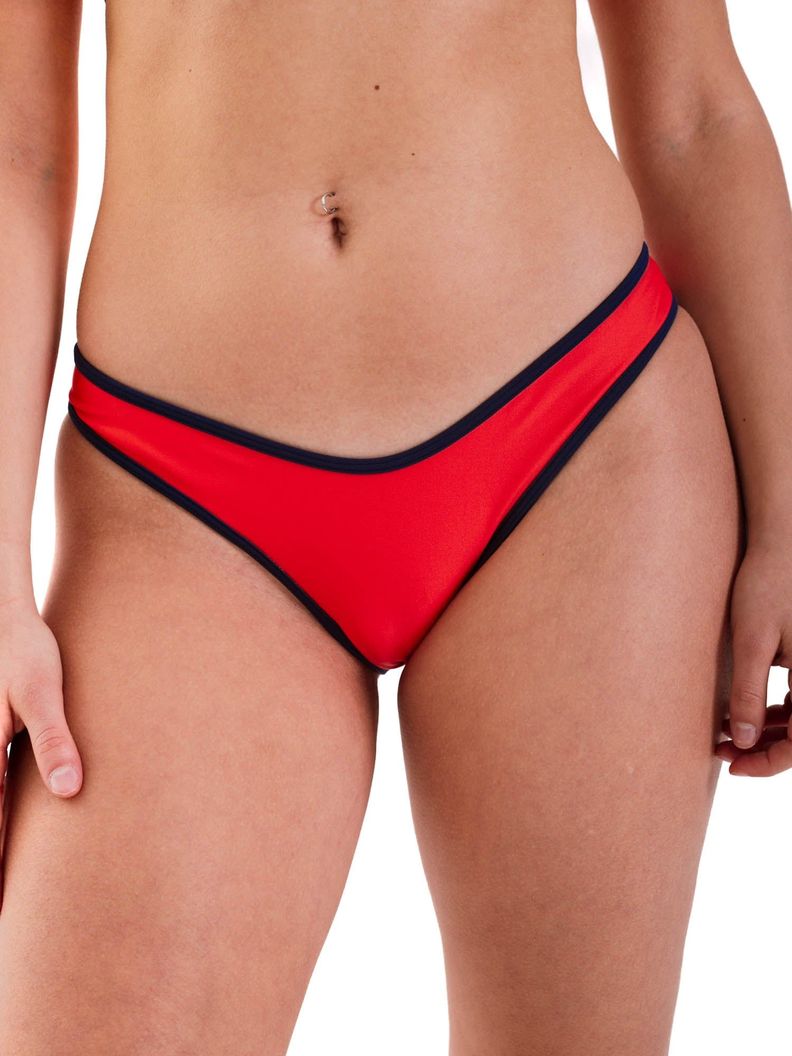 Daikiri Bottom de Bikini Mujer Rojo Liso Culote Extra Confort Protección UV 50+-0
