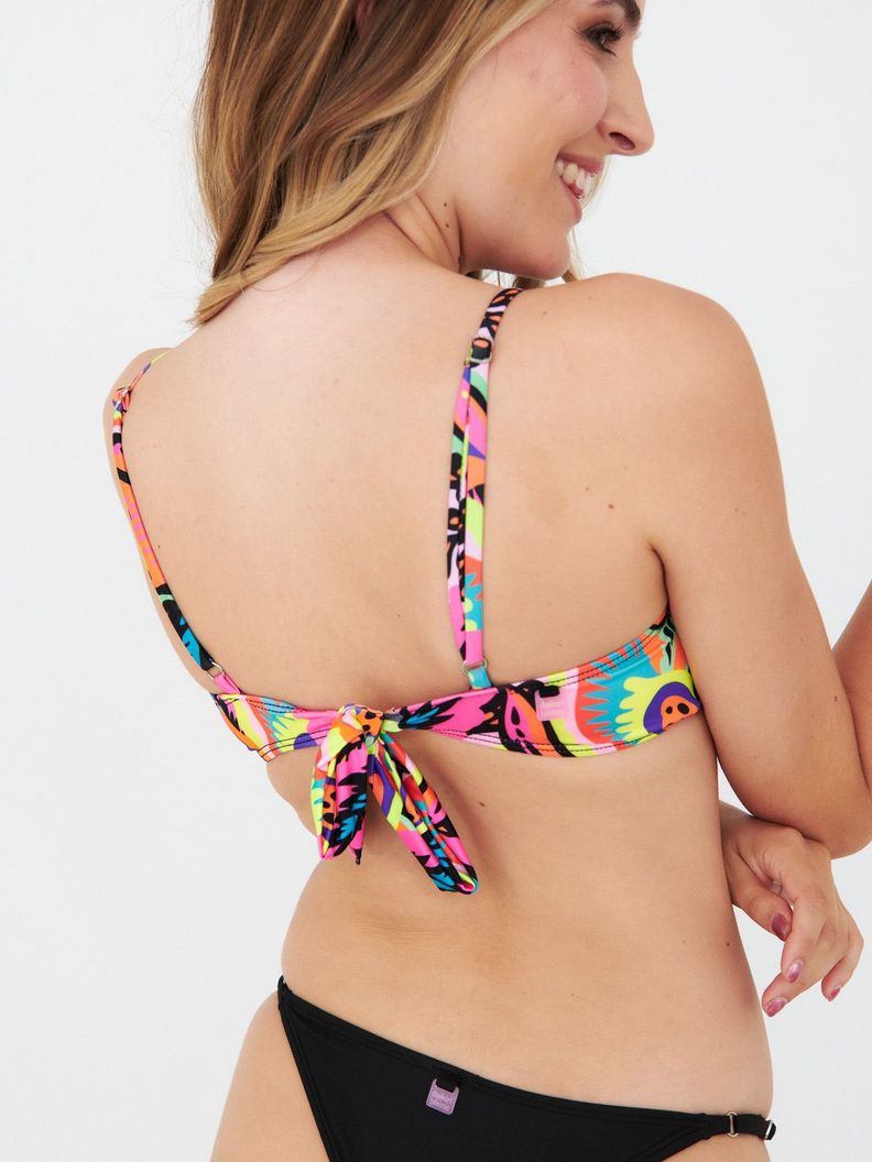 Daikiri Bottom de Bikini Mujer Negro Liso Culote Ajustable Protección UV 50+-3