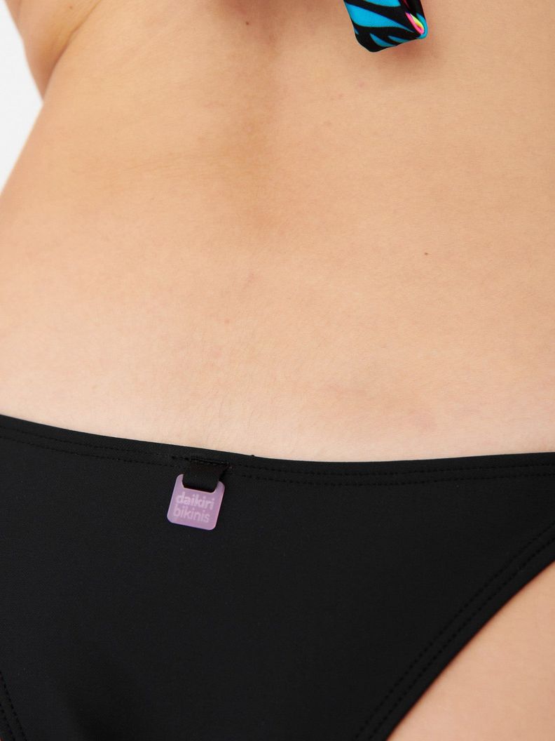 Daikiri Bottom de Bikini Mujer Negro Liso Culote Ajustable Protección UV 50+-6