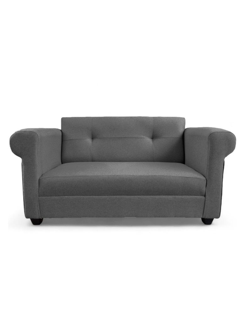 Sofa 2 Cuerpos Barcelona Tela Gris Oscuro -0
