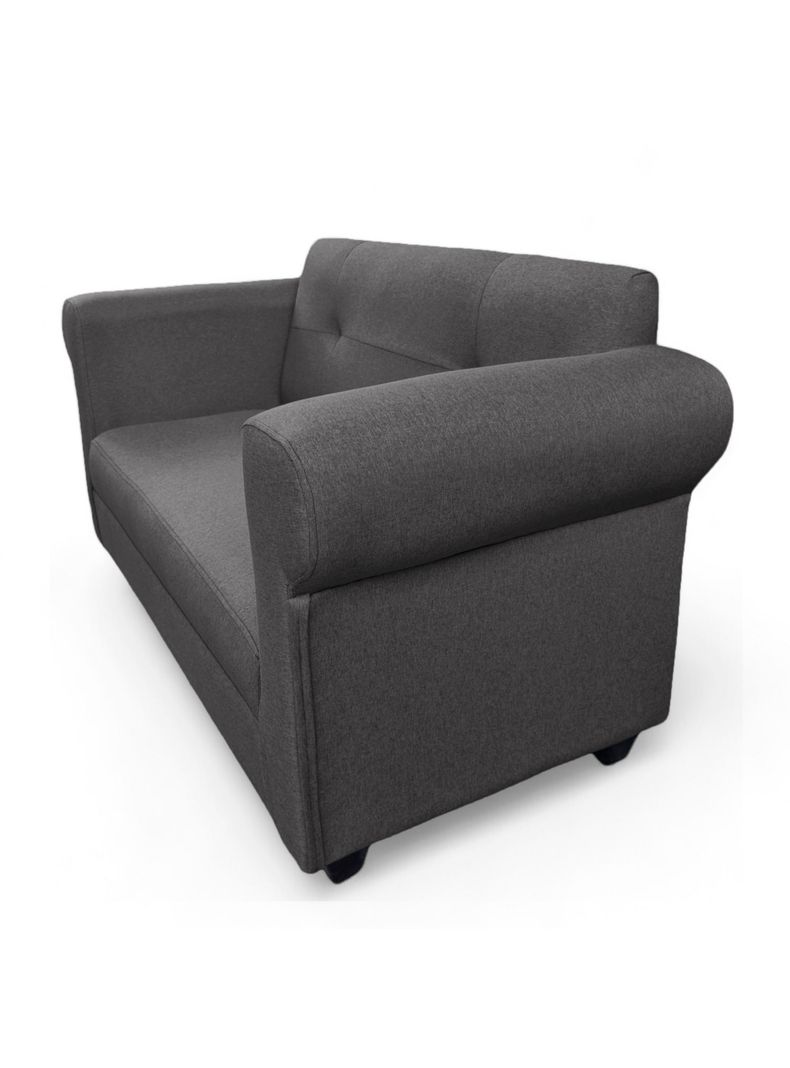 Sofa 2 Cuerpos Barcelona Tela Gris Oscuro -1