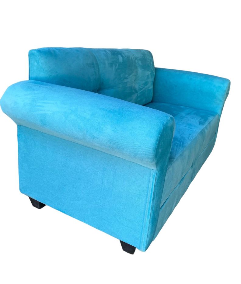 Sofa 2 Cuerpos Barcelona Felpa Turquesa-2
