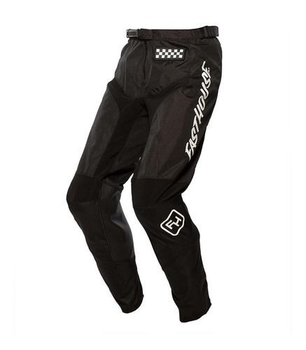 Pantalon Moto Mx Niño Fasthouse Carbon Negro-1