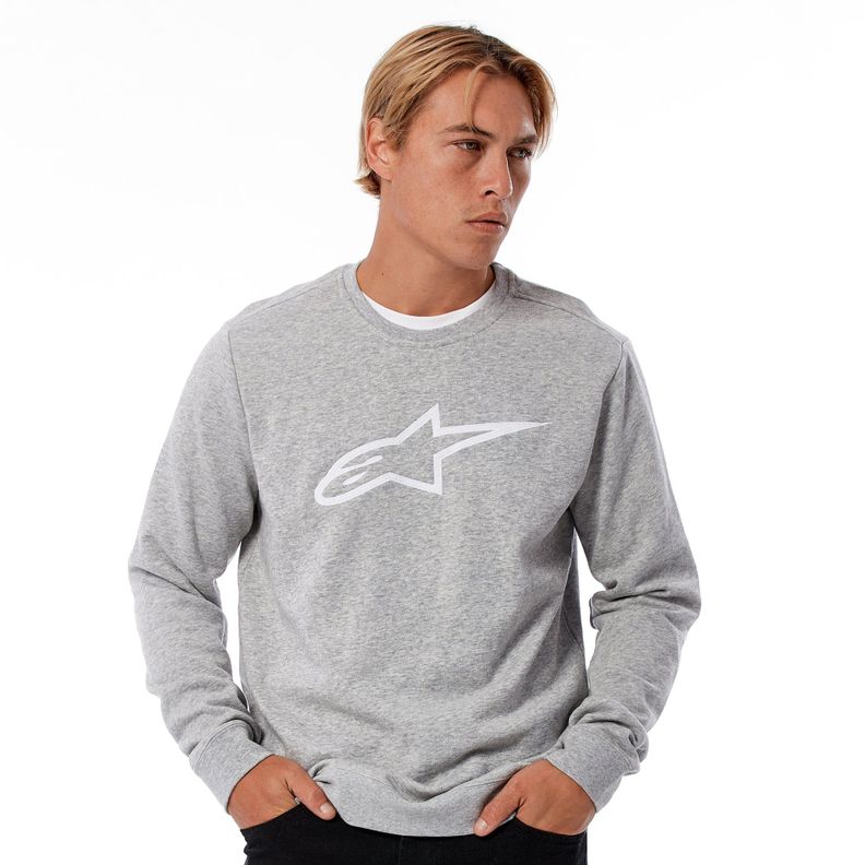 Poleron  Alpinestars Ageless Crew Gris/Blanco-5