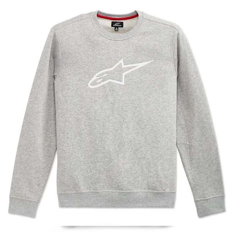 Poleron  Alpinestars Ageless Crew Gris/Blanco-8