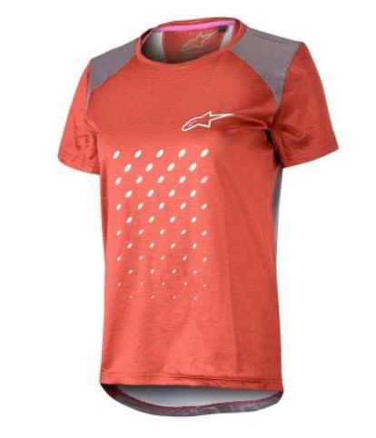 Jersey Bike Mujer Astars Stella Alps Manga Corta Rojo-0
