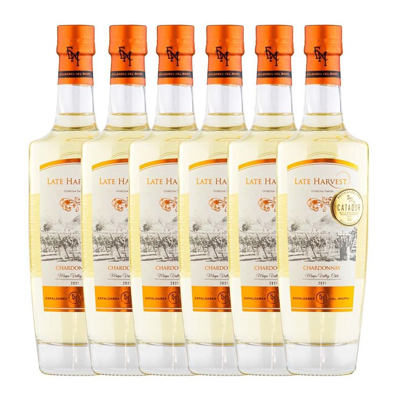CAJA X 6 VINOS DULCE LATE HARVEST CHARDONNAY 375 ML ORIGINAL-0