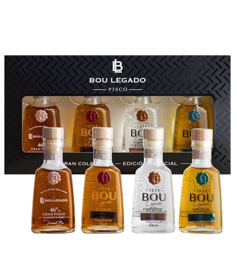 PACK GRAN SELECCIÓN MINIATURAS PISCO BOU LEGADO -2
