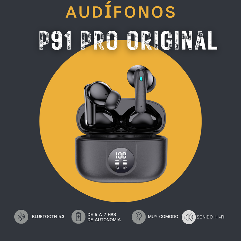 Audífono InalámbricoBluetooth P91 PRO Alta Gama Para iPhone Android-4