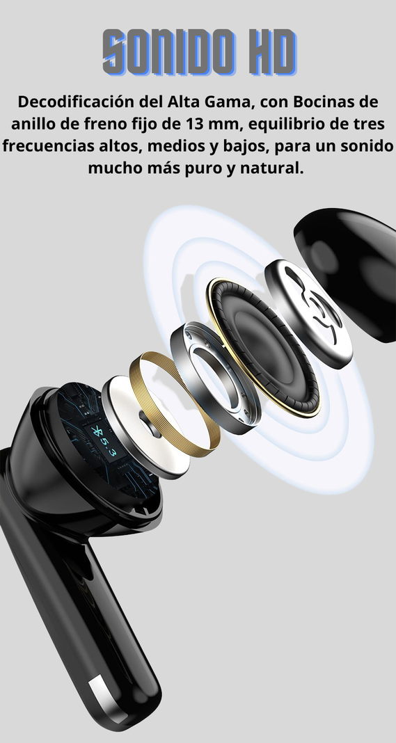Audífono InalámbricoBluetooth P91 PRO Alta Gama Para iPhone Android-5