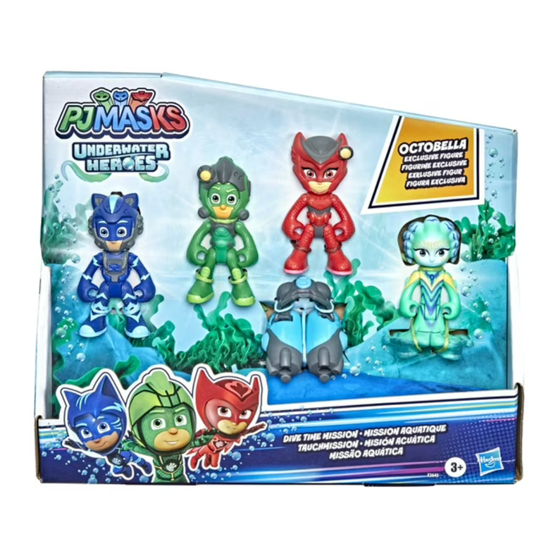 Pj Masks Underwater Heroes 4 Figuras Hasbro-0