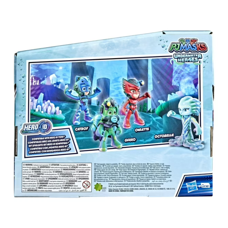Pj Masks Underwater Heroes 4 Figuras Hasbro-3