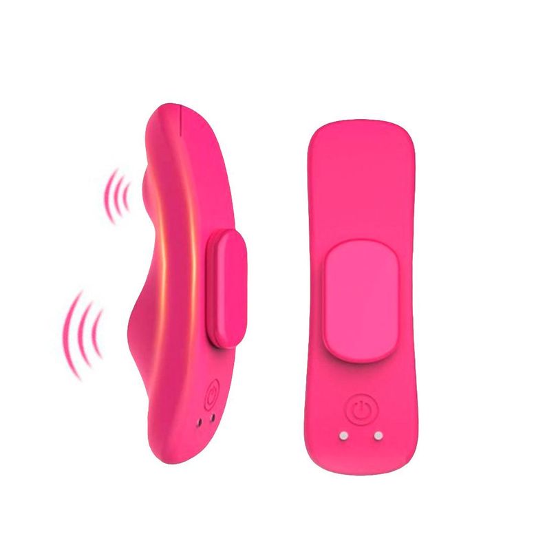 Vibrador Butterfly Conchero con Imán y control Fucsia-0
