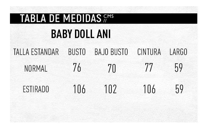 Baby Doll Conjunto Ani Lencería Negro-3