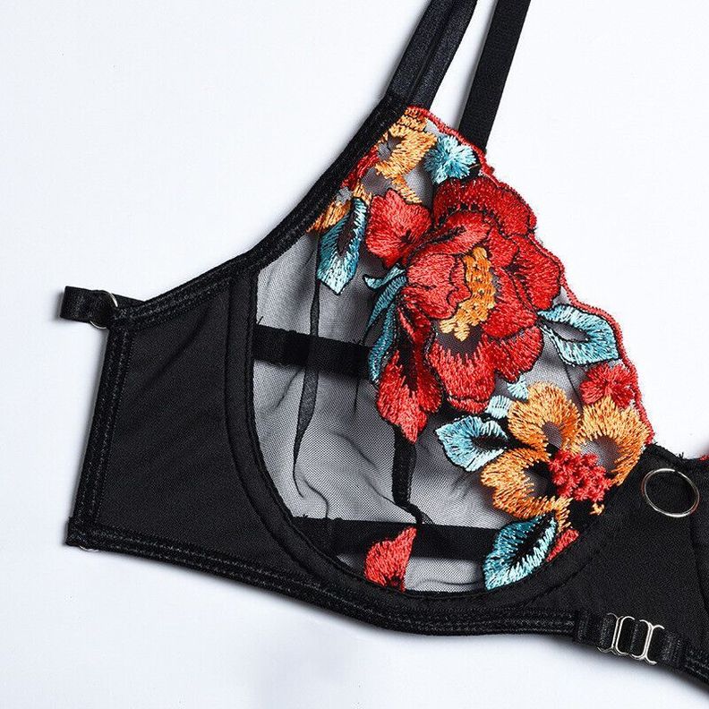 Conjunto Lencería Ropa intima Flo Black-6