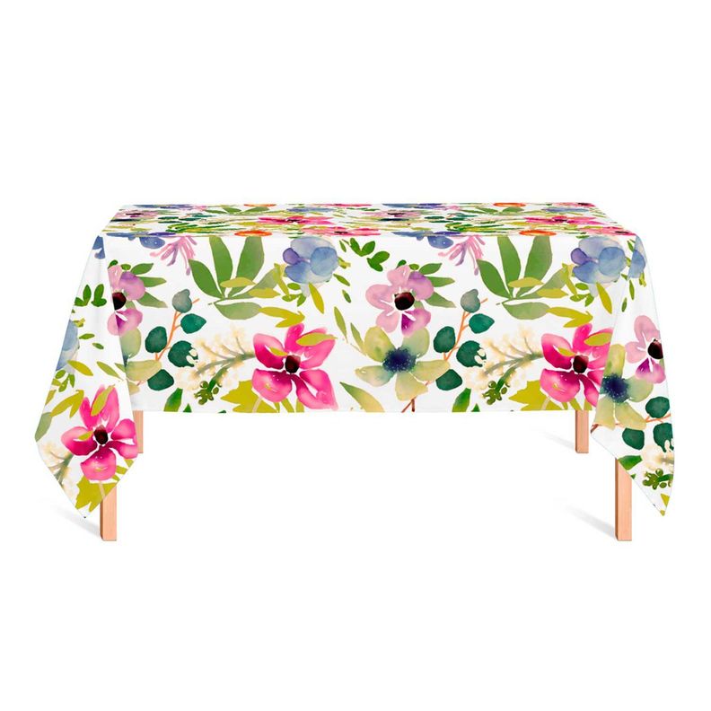 Mantel anti manchas rectangular 145 x 250 cm flores Paper Home-0
