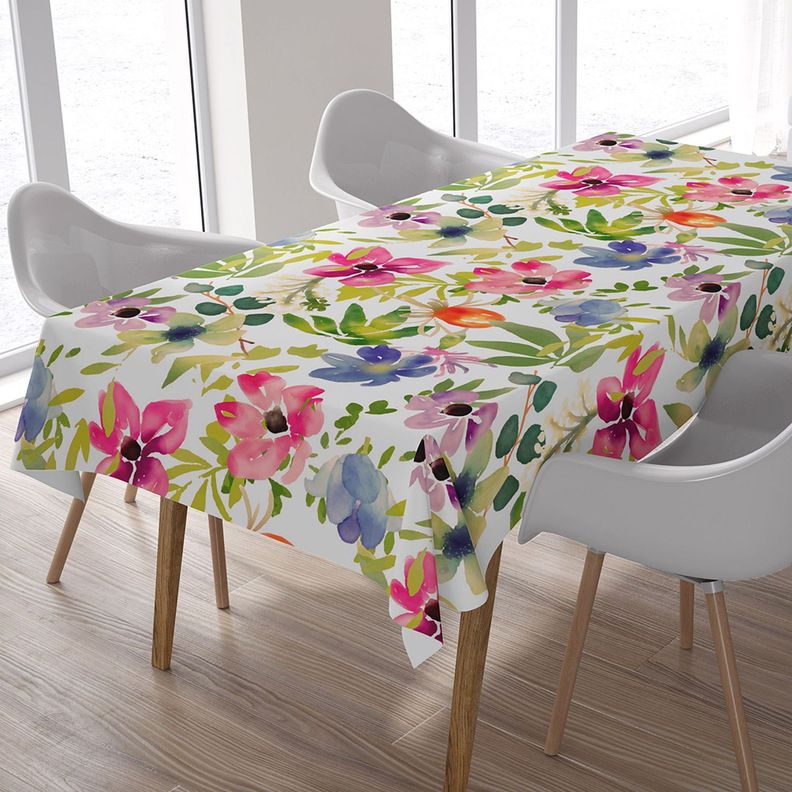 Mantel anti manchas rectangular 145 x 250 cm flores Paper Home-1