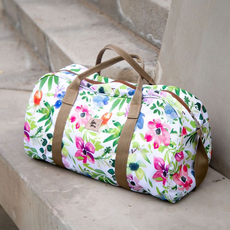 Bolso de viaje sustentable flores Paper Home-1