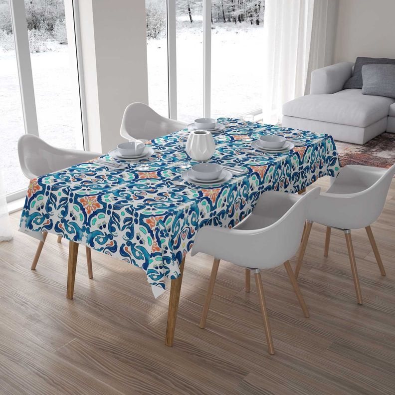 Mantel anti manchas rectangular 145 x 250 cm mosaico Paper Home-1