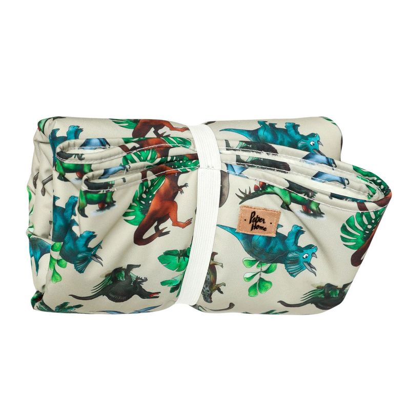 Manta bebé infantil con polar 120 x 90 cm infantil dinosaurios Paper Home-1