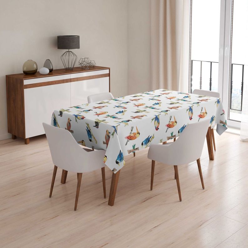 Mantel anti manchas rectangular 145 x 250 cm pájaros Paper Home-3