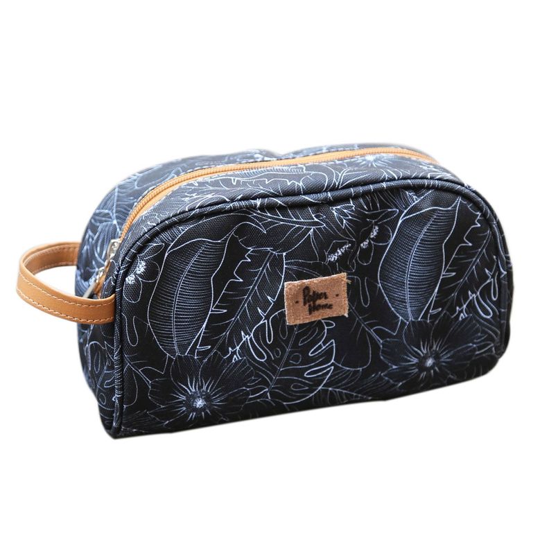 Estuche cosmetiquero sustentable botánico negro Paper Home-0