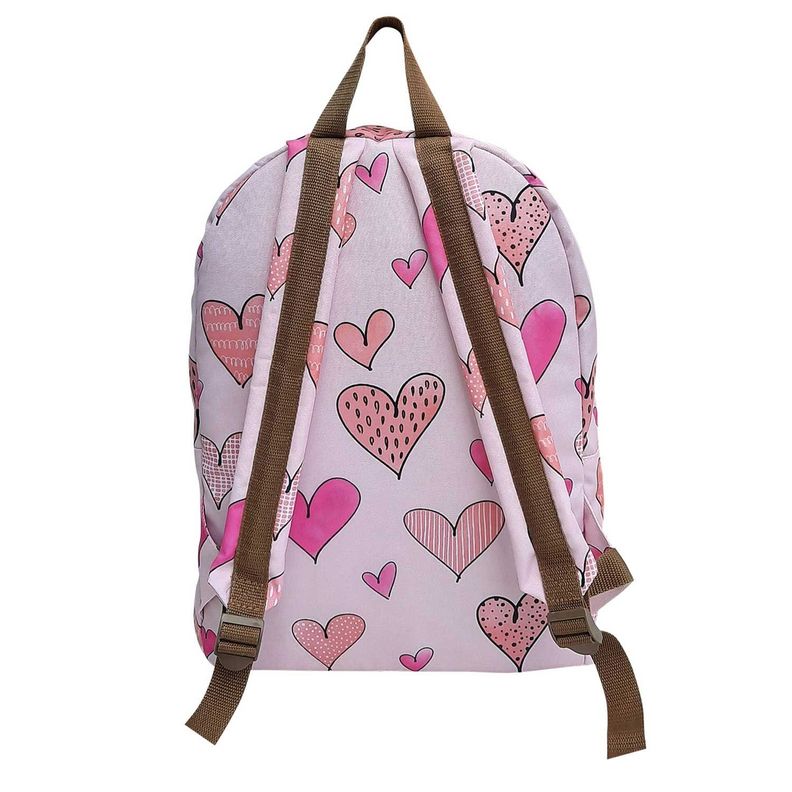 Mochila sustentable escolar infantil corazones Paper Home-1