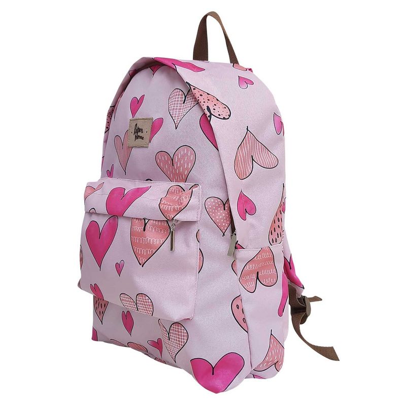 Mochila sustentable escolar infantil corazones Paper Home-2