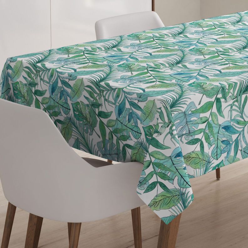 Mantel anti manchas rectangular 145 x 250 cm botánico Paper Home-4