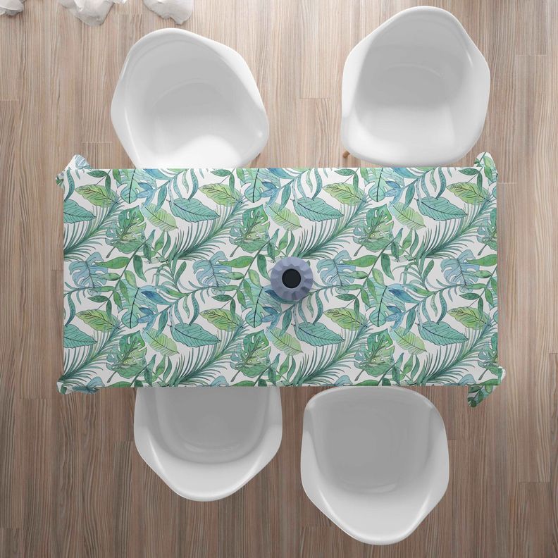 Mantel anti manchas rectangular 145 x 250 cm botánico Paper Home-5