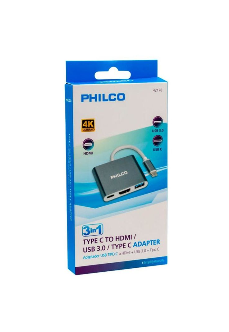 Hub Philco 3 En 1 Tipo C A HDMI USB 3.0-2
