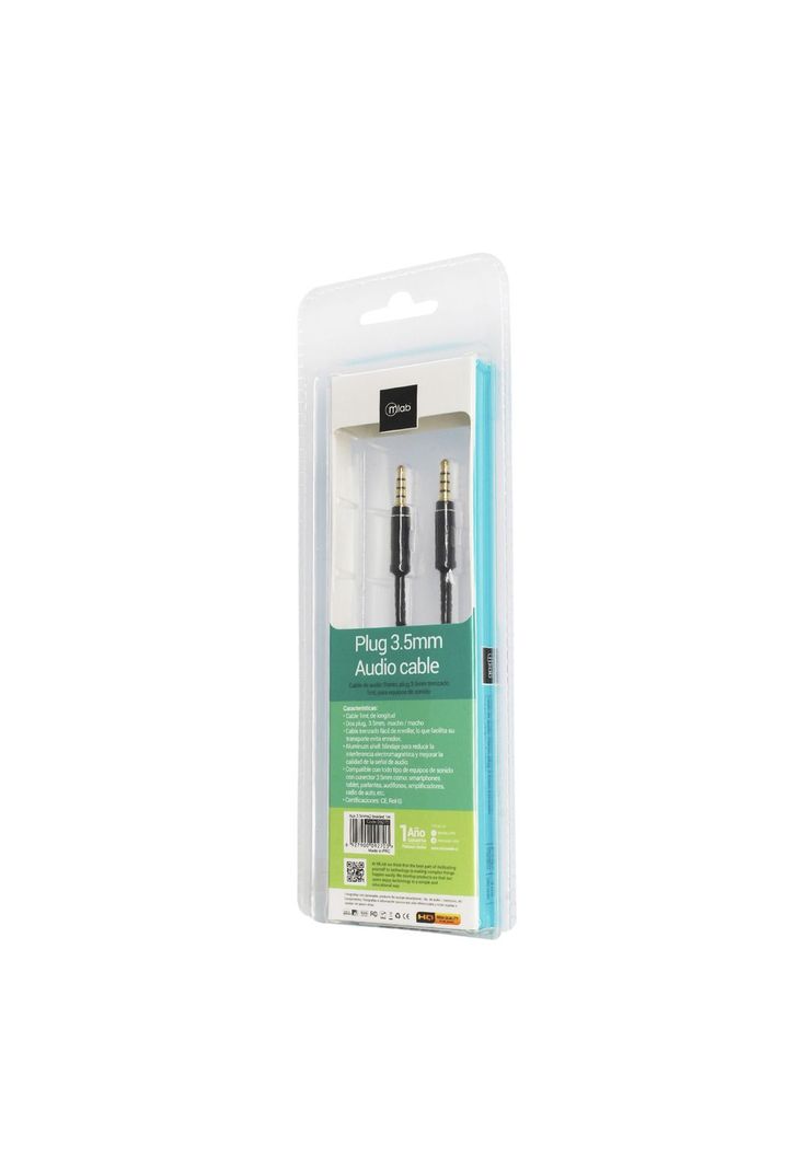 Cable Auxiliar Plug 3.5 Mm Audio 1 Mt-2