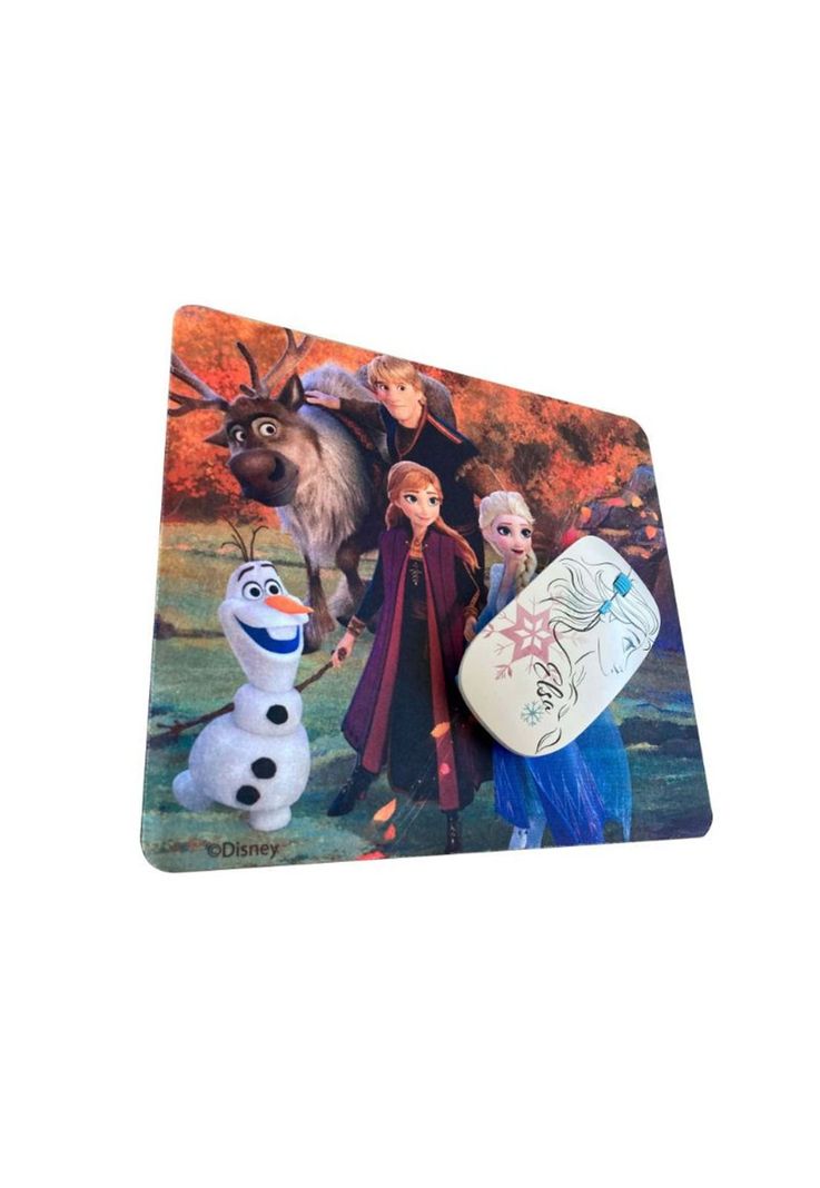 Kit Mouse Inalambrico + Mouse Pad Disney Frozen-2