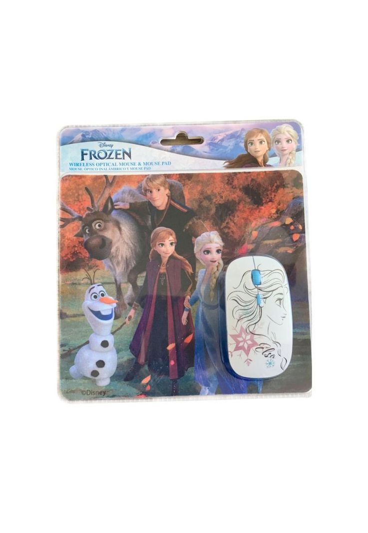 Kit Mouse Inalambrico + Mouse Pad Disney Frozen-3