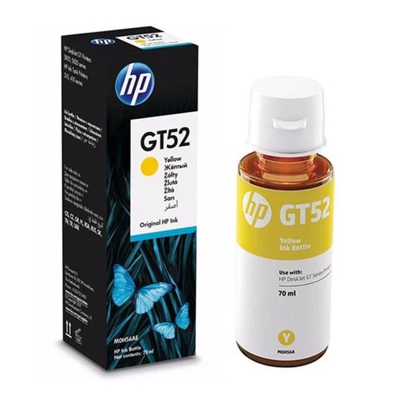Botella de Tinta Original Amarilla HP GT52-1