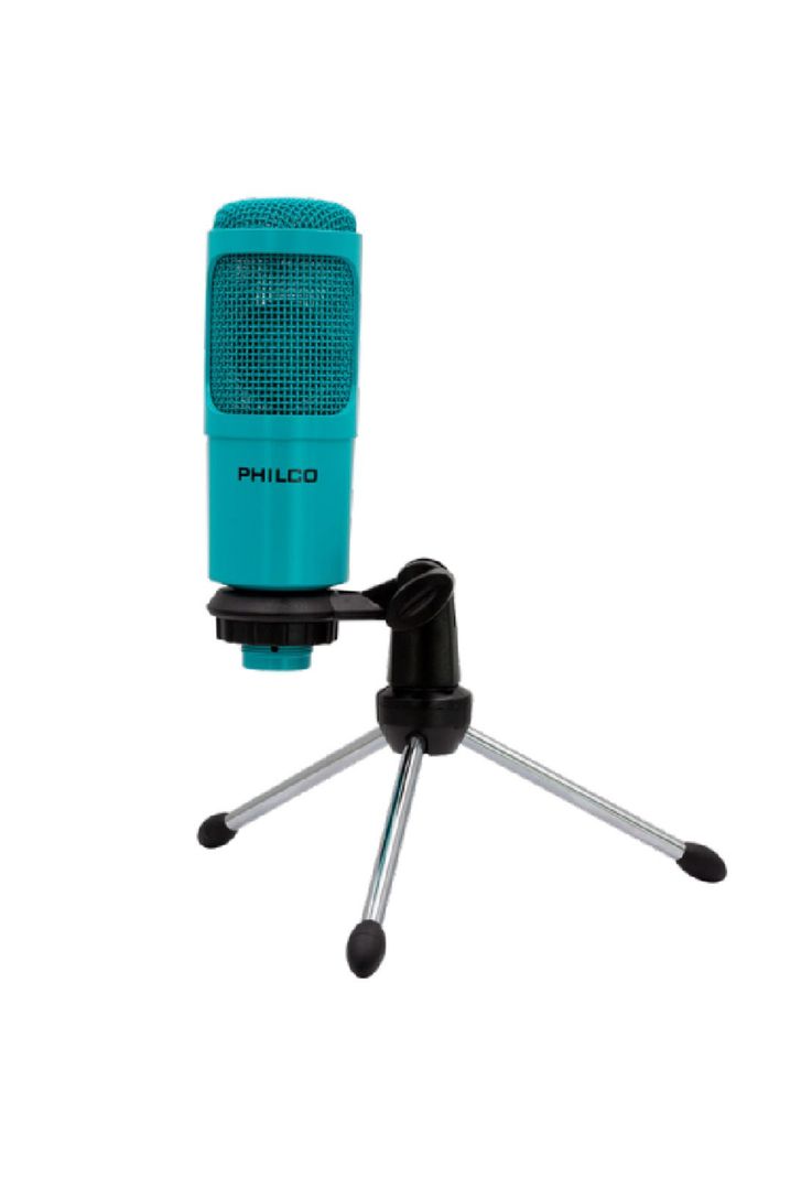 Micrófono Condensador para Streaming Philco / USB / Cuerpo Metálico-0