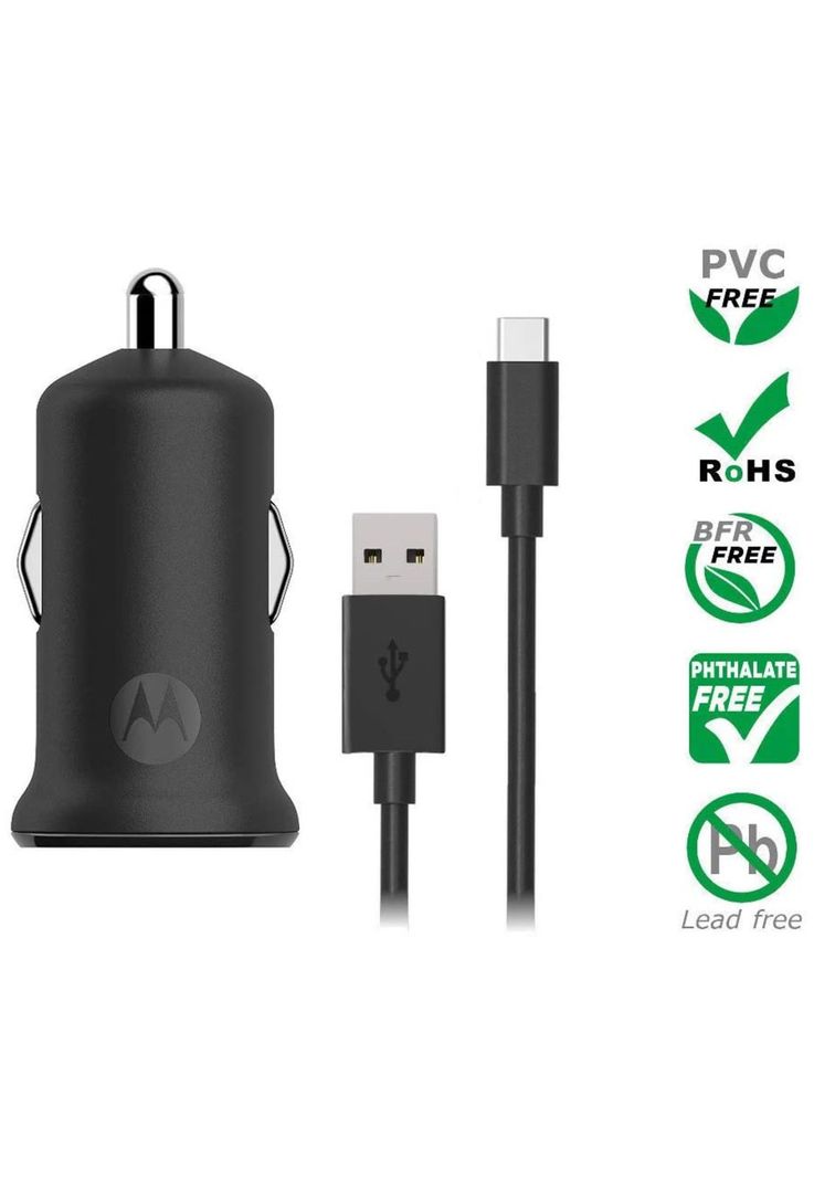 Cargador DE Auto Motorola Usb 18w CON Cable Tipo-C-3