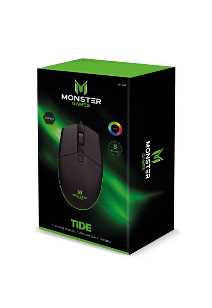 Mouse Alámbrico Monster Tide 5 Botones DPI 3200-2