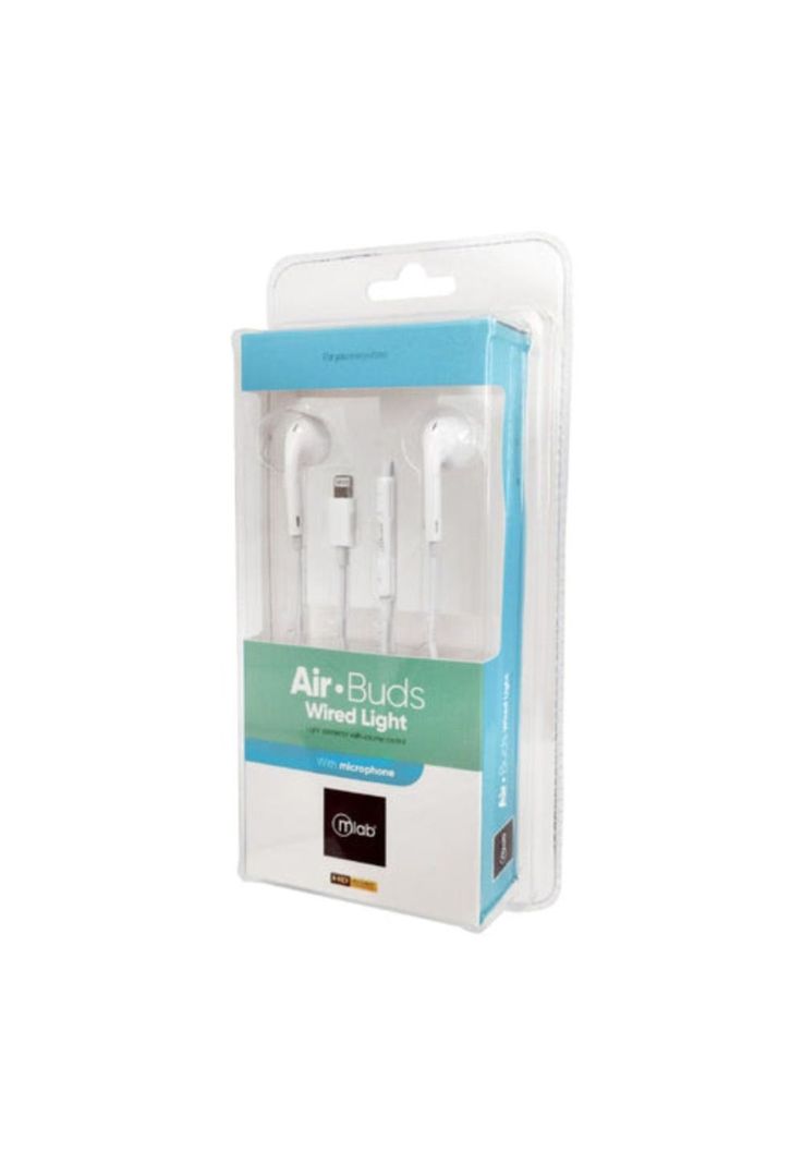audífonos air buds wired lightning mlab 9371-1