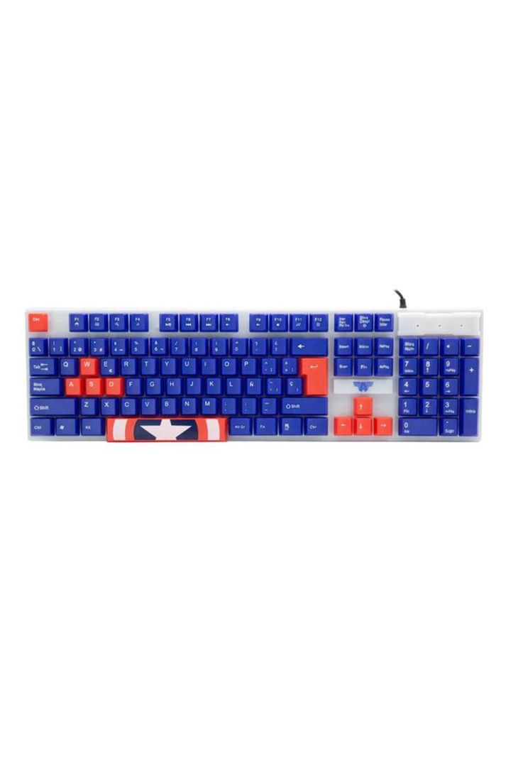 Kit Gamer Marvel Capitan America 3en1 Teclado Mouse Audifono-1