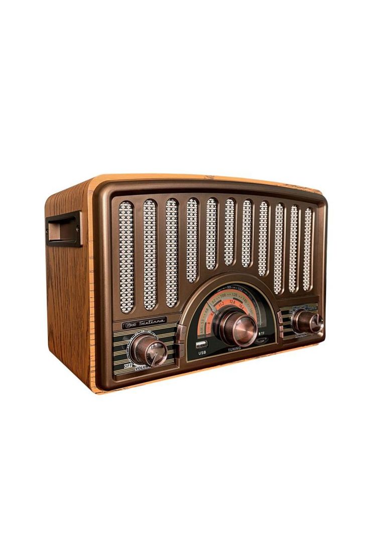 Radio Portátil Bluetooth Retro Sixtinna  Usb Am Fm Mlab-0
