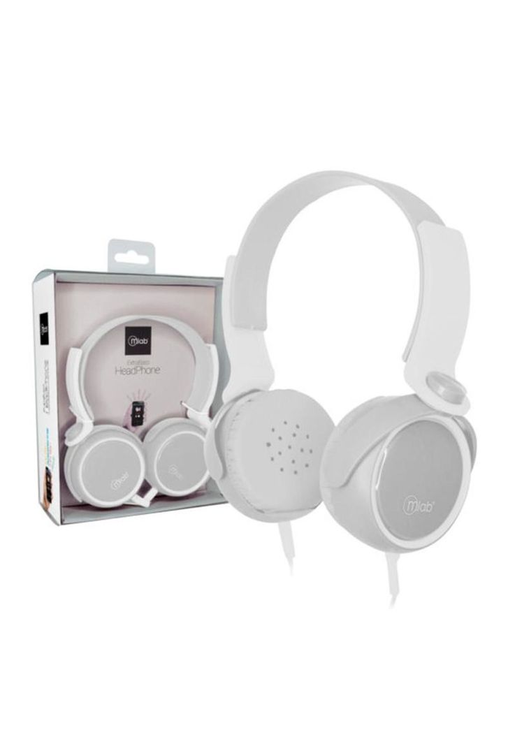Audífonos Extrabass Over Ear Alámbricos Mlab Blanco-1