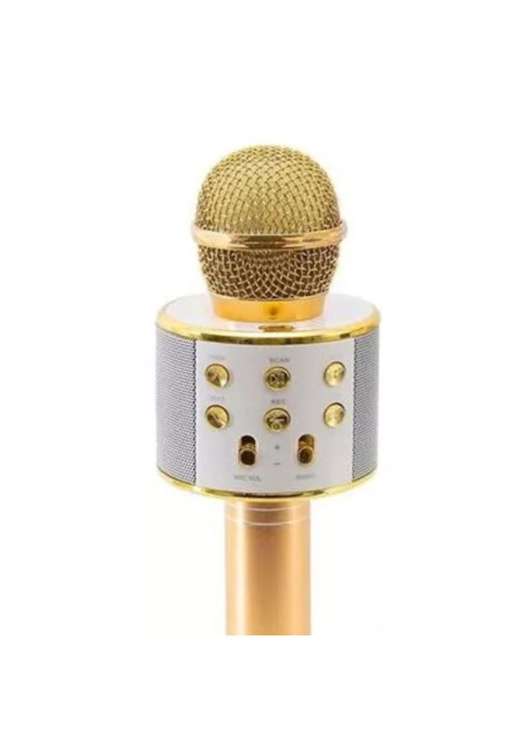 Kit 2 Micrófonos con Parlante Bluetooth Inalámbrico, Color Negro y Dorado-2