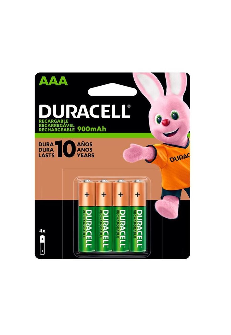 Pack 4 pilas AAA recargables de 850mAh Duracell-0